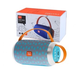 T&G PORTABLE BLUETOOTH SPEAKER TG-112 HANDS-FREE CALLS/TF/AUX/FM/U DISC WITH MICROPHONE SILVER BLUE T&G PORTABLE BLUETOOTH SPEAKER TG-112 HANDS-FREE CALLS/TF/AUX/FM/U DISC WITH MICROPHONE SILVER BLUE